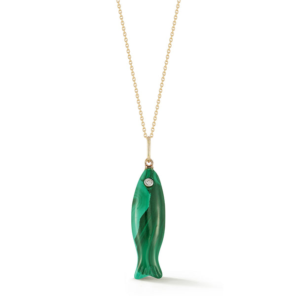 Malachite Fish Necklace