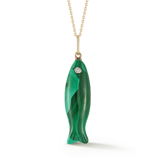Malachite Fish Necklace