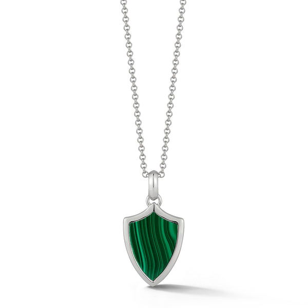 Malachite Shield Necklace