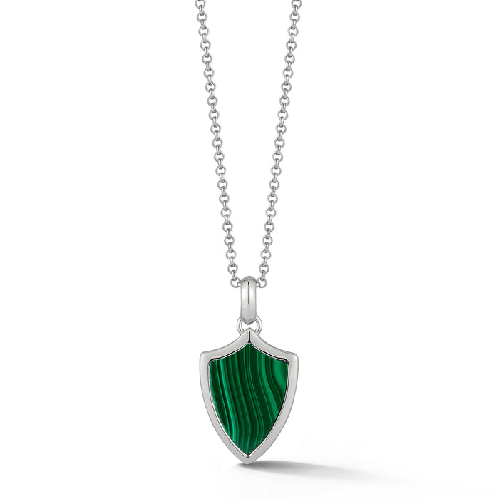 Malachite Shield Necklace