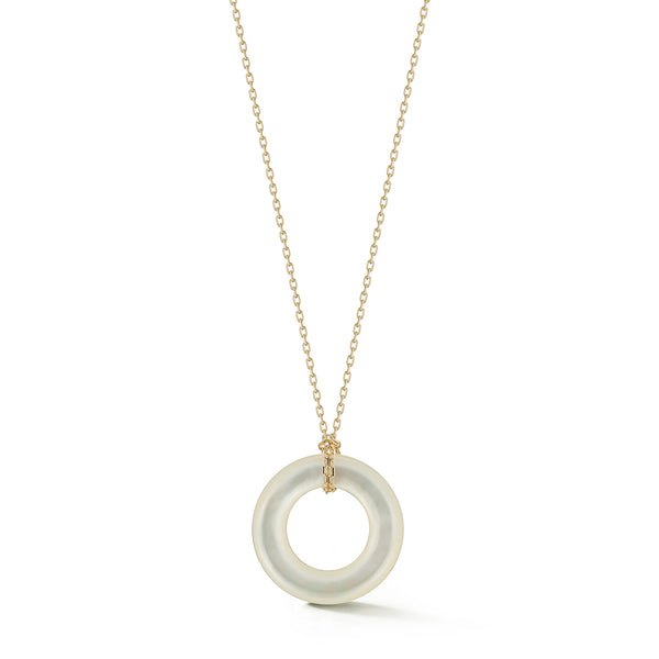 14kt Mother of Pearl Donut Necklace