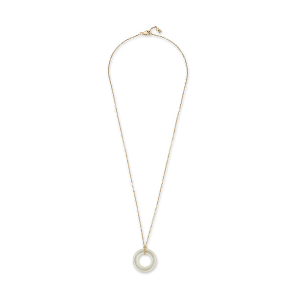 14kt Mother of Pearl Donut Necklace