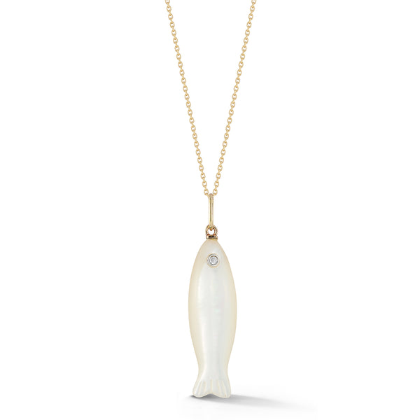 Mother of Pearl Fish Necklace