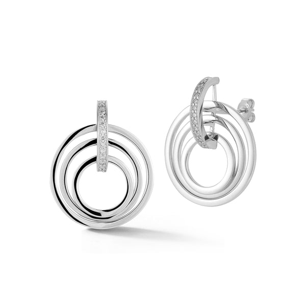 Diamond Orbit Earrings - Adjustable