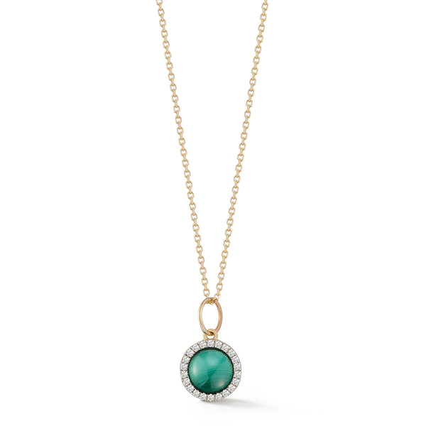 14kt Malachite and Diamond Necklace
