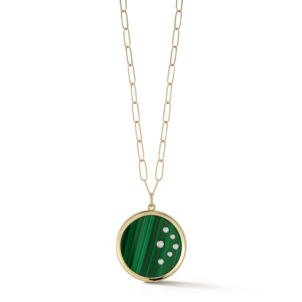 14kt Malachite Medallion