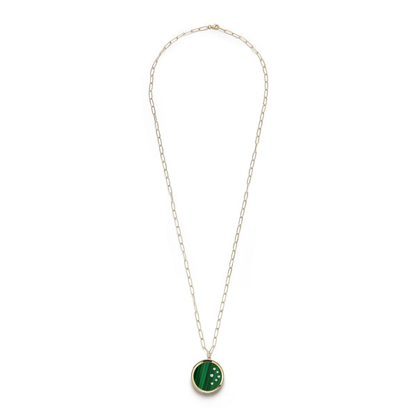 14kt Malachite Medallion