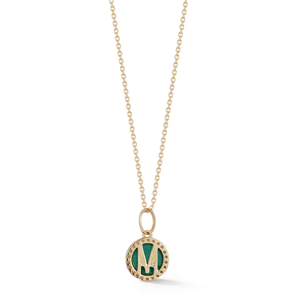 14kt Malachite and Diamond Necklace