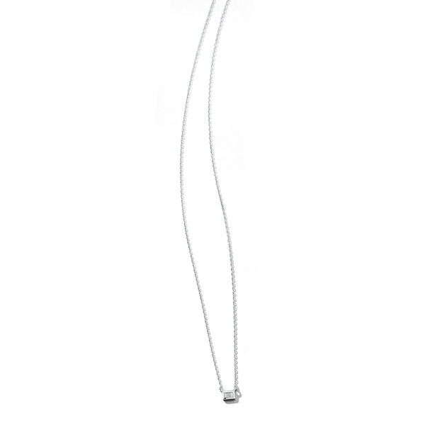 Platinum Diamond Baguette Necklace