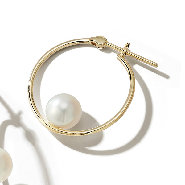 Suspended Pearl Hoops
