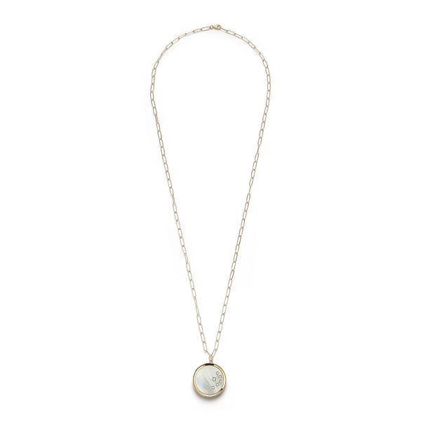 14kt Mother of Pearl Medallion