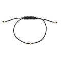 Diamond Dot on  Black Nylon Bracelet - Women