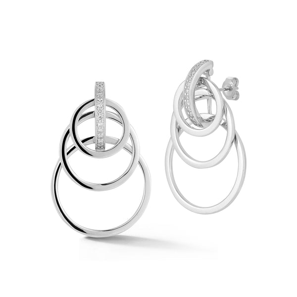 Diamond Orbit Earrings - Adjustable