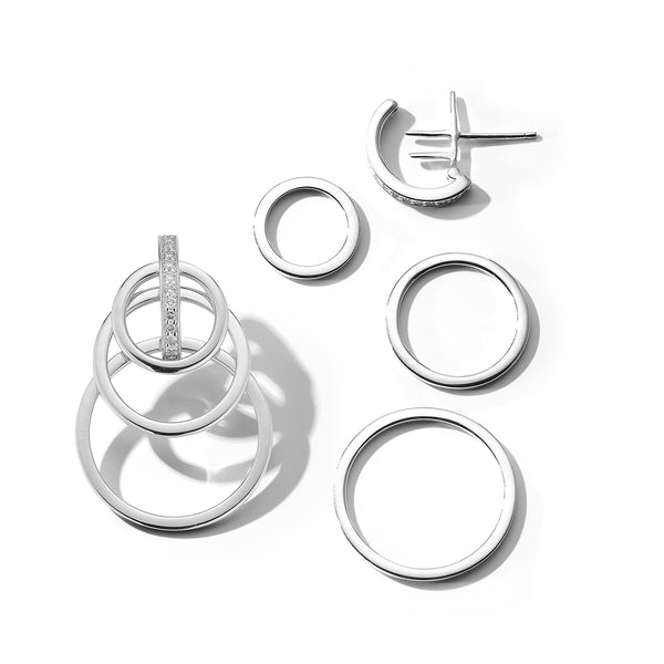 Diamond Orbit Earrings - Adjustable