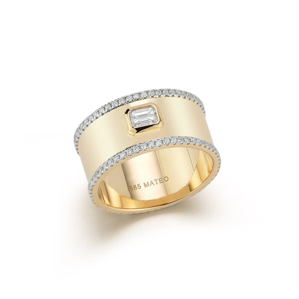 Faixa de charuto Diamond Edge 14kt