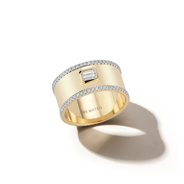 Faixa de charuto Diamond Edge 14kt