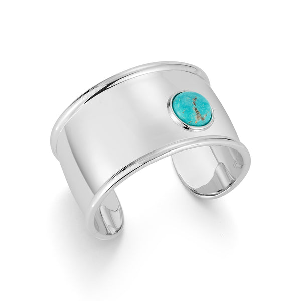 Off Centered Turquoise Cuff