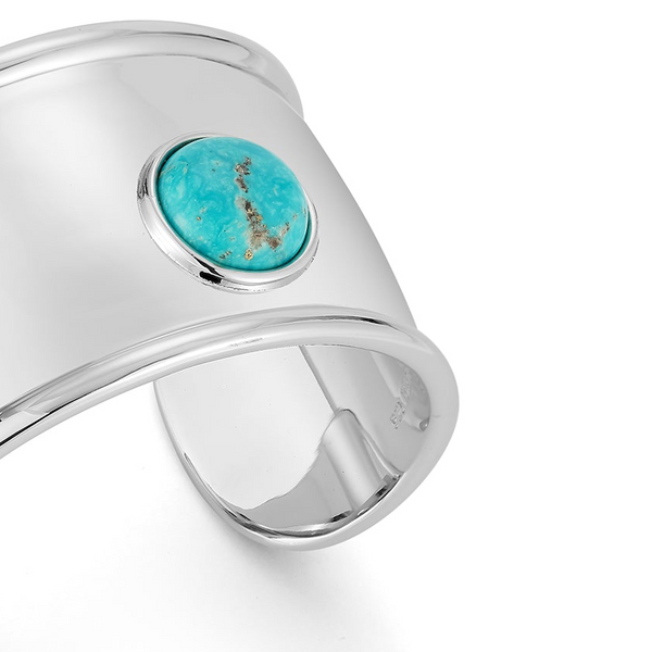 Off Centered Turquoise Cuff