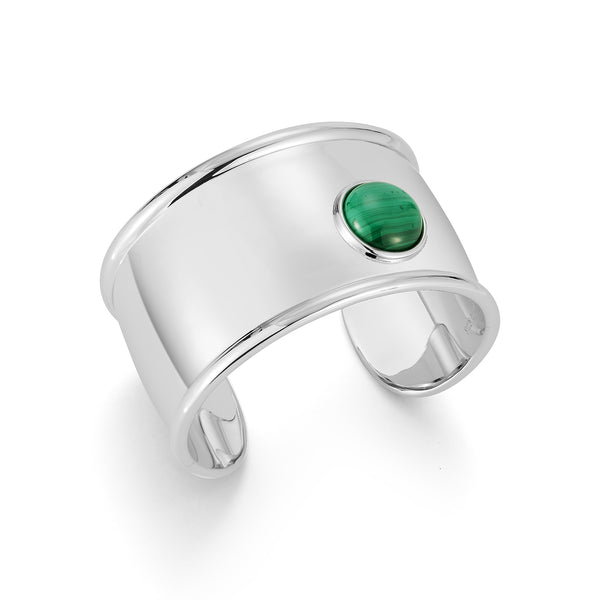 Off Centered Malachite Cuff