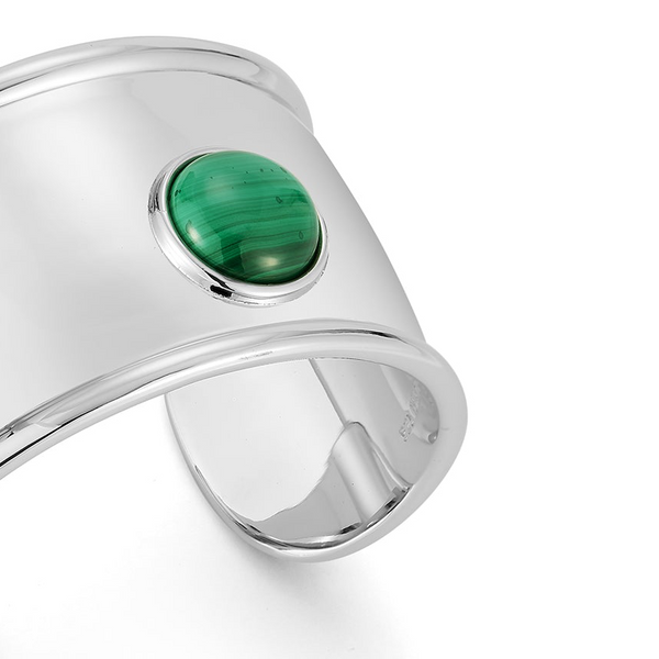 Off Centered Malachite Cuff