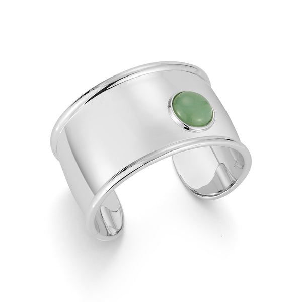 Off Centered Jade Cuff