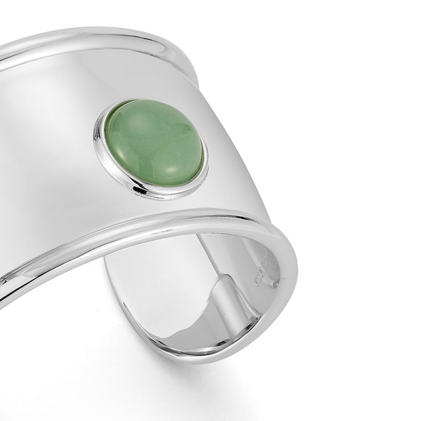 Off Centered Jade Cuff