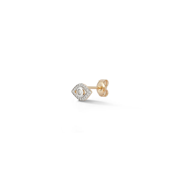 Single Diamond Evil Eye Stud