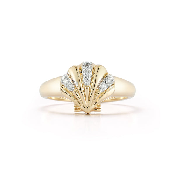 14kt Petite Venus Signet Ring