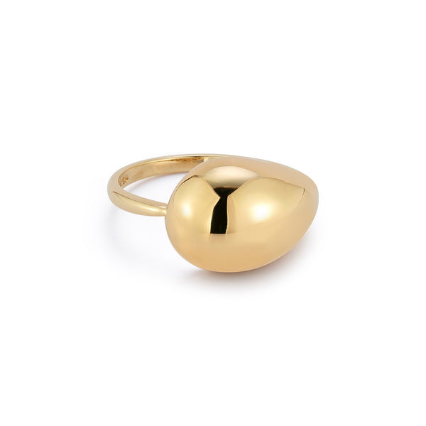 14kt Gold Water Droplet Ring
