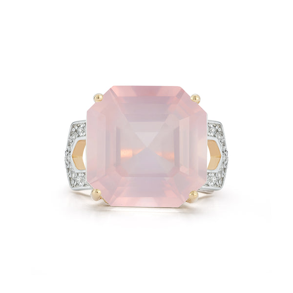 14kt Asscher Cut Pink Topaz Ring