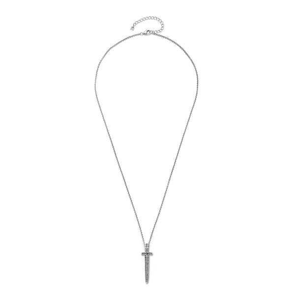 Black Diamond Knight's Sword Necklace
