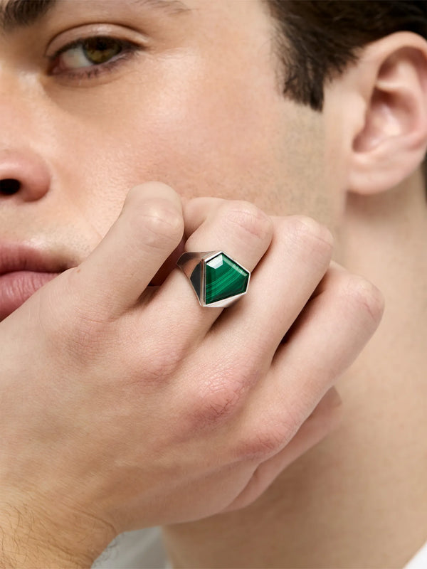 Malachite Pentagon RingMATEO Jewelry New York
