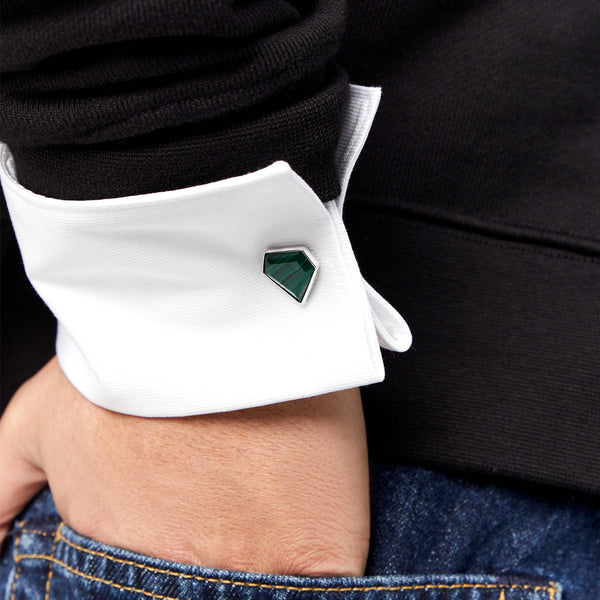 Malachite Pentagon Cufflinks