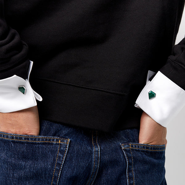 Malachite Pentagon Cufflinks