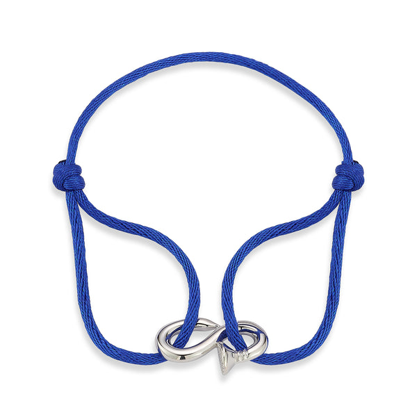 Bent Nail on Blue Nylon Bracelet