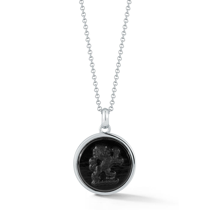 Lion Carved Onyx Necklace