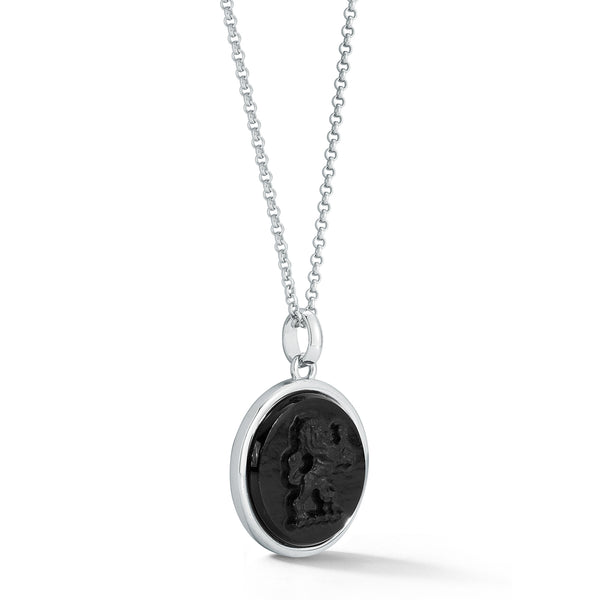 Lion Carved Onyx Necklace