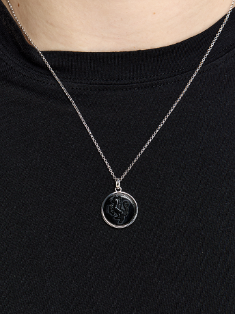 Stallion Carved Onyx Necklace