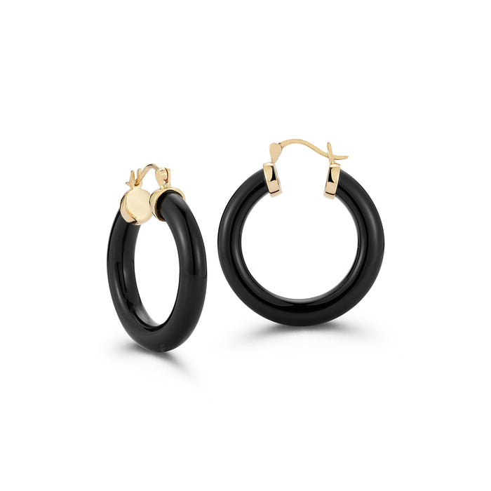 Onyx Hoops