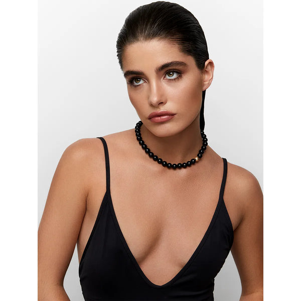 14kt Onyx with Gold Dot NecklaceMATEO Jewelry New York