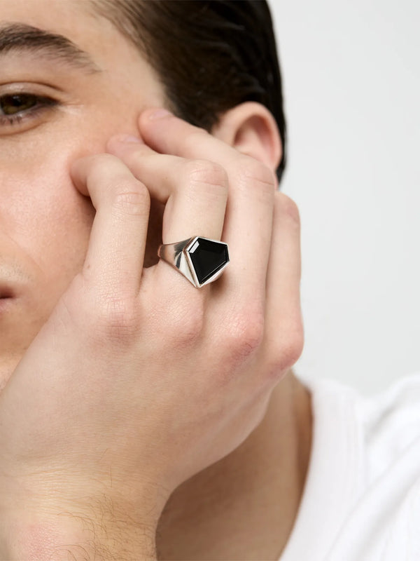Onyx  Pentagon RingMATEO Jewelry New York