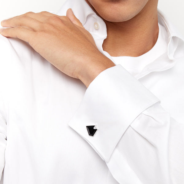 Onyx Pentagon Cufflinks