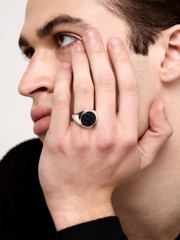 Carved Stallion Onyx RingMATEO Jewelry New York