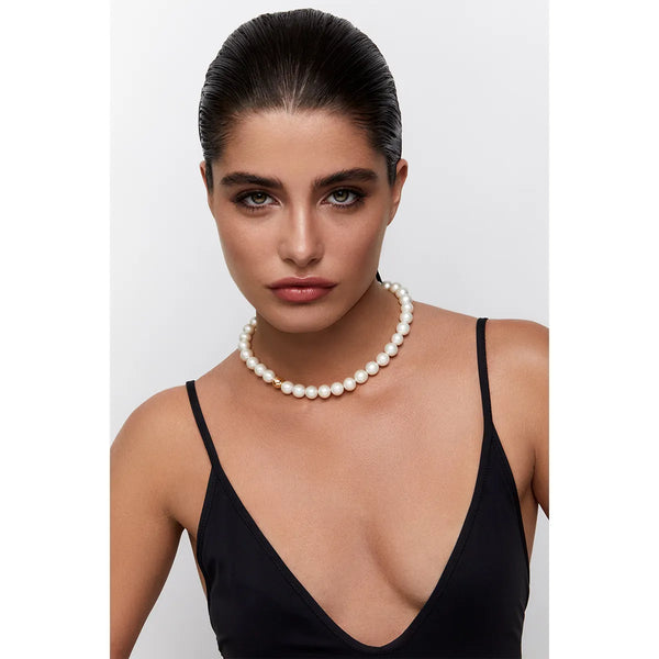 14kt Baroque Pearl with Gold Dot NecklaceMATEO Jewelry New York