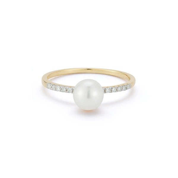 Anel Esfera de Pérola 14kt