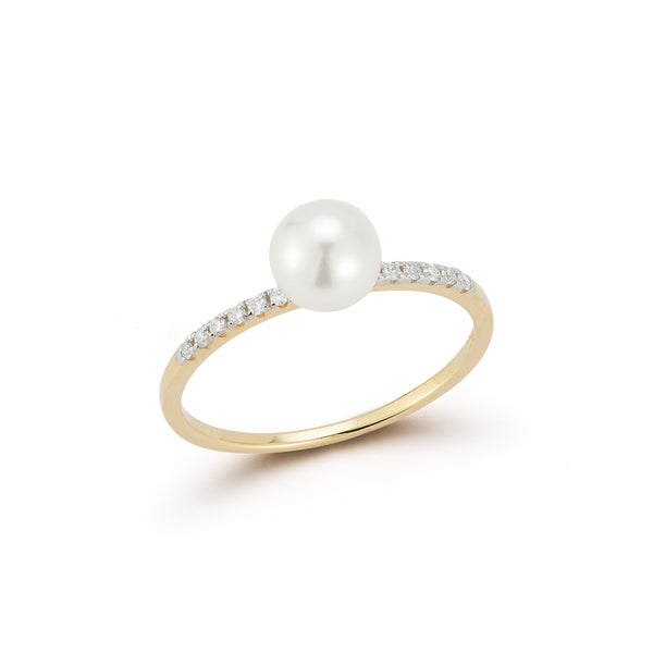 Anel Esfera de Pérola 14kt