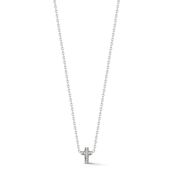 Diamond Suspended Cross Necklace
