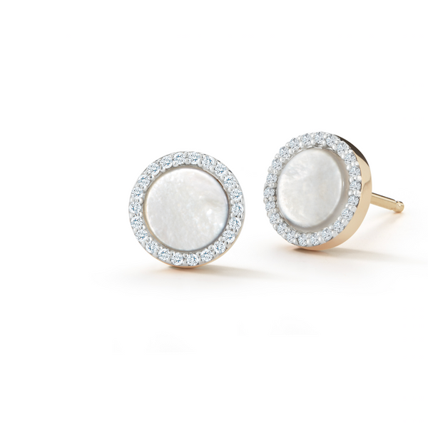 Gold Mother of Pearl Studs