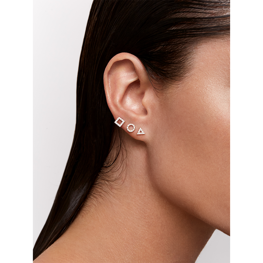 Mini diamond 2025 stud earrings