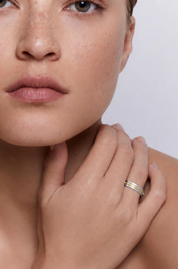 Gold and Silver ring.